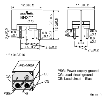 BNX012-01|ブロックタイプ|ノイズ対策部品/EMI除去フィルタ/TVS