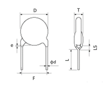DE1E3RA222MJ4BQ01F|セラミックコンデンサ(リード)|セラミック
