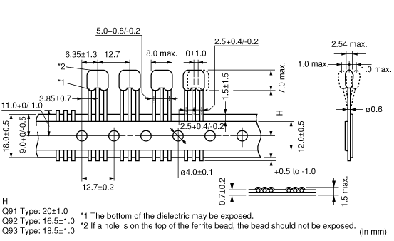 DSS6NZ82A103Q91A|リードタイプ三端子コンデンサ|ノイズ対策部品/EMI