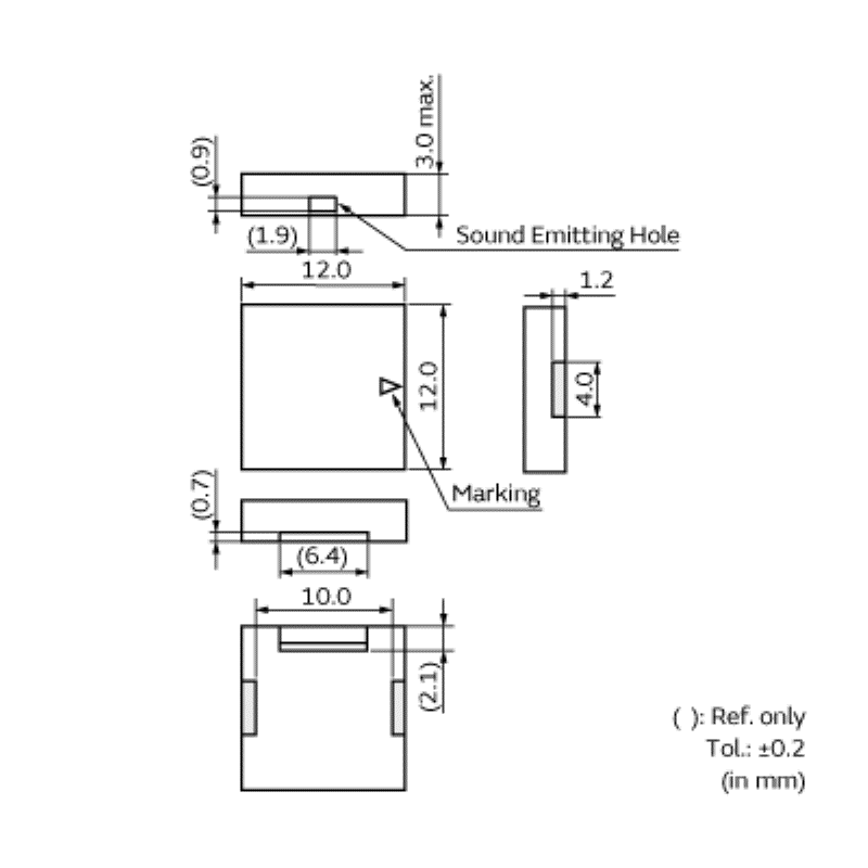 PKLCS1212E40A1-R1|圧電サウンダ/ブザー|発音部品(ブザー)|村田製作所