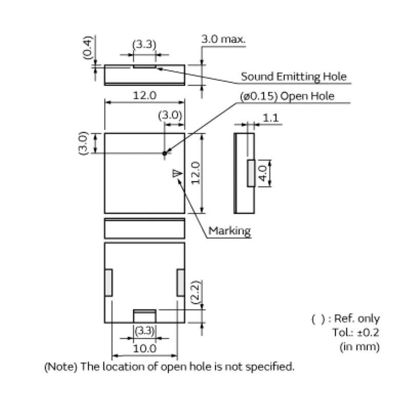 PKLCS1212E2000-R1|圧電サウンダ/ブザー|発音部品(ブザー)|村田製作所